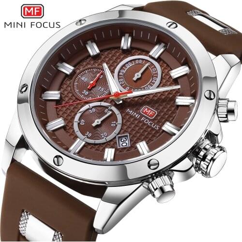 MINI FOCUS Men Watches Fashion Sport Watches Men Quartz Analog Date Clock Silicone Military Waterproof Watch Relogio Masculino
