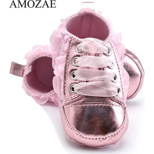 Baby Girl PU Leather Shoes Non-slip Lace Floral Embroidered Soft Shoes Prewalker Walking Toddler Kids Shoes Drop Shipping 0-18M