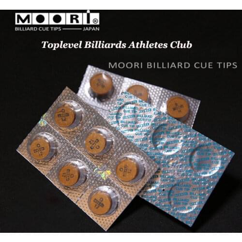 Original Imported Moori Pool Cue Tip Black 8 Multi-layer GINA Standard Tip 1 Pc Carom Cue Tip Billiard Accessories Billiard Cue