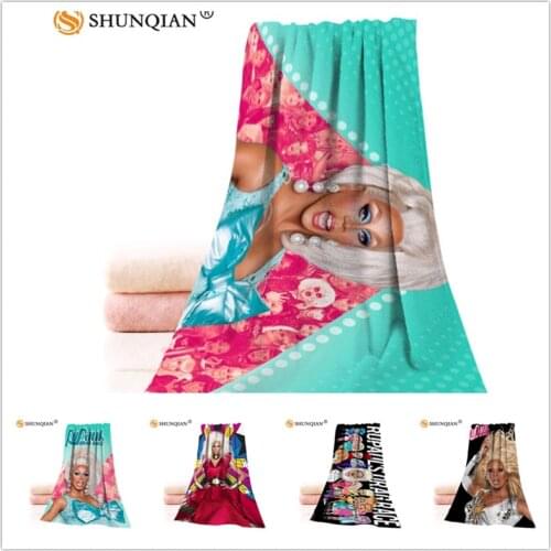Custom RuPaul 35x75cm Face Towels Facecloth Microfiber Washcloth Quick drying Sports Towel
