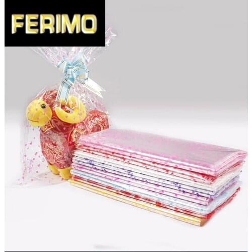 DIY Transparent Gift Bag Flat Open Top Small Plastic Bags Lollipop Cellophane Cello Bag Wedding Party Decorations