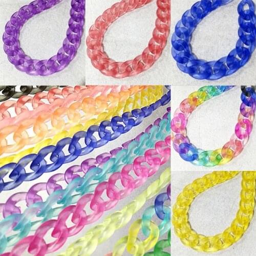 Chic New Matte Acrylic Detachable Resin Bag Strap clear design elegant lady shoulder bag belt hot sell easy matching bag belts