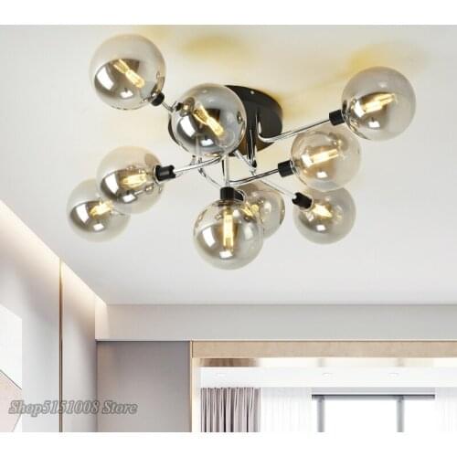 Nordic LED Ceiling Lamp Modern Glass Ball Ceiling Light Luminaire Living Room Kitchen Bedroom Home decor Lighting Lustre Fixture