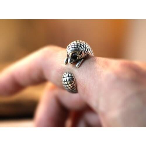 Unique Retro Hedgehog Adjustable Ring High Quality Design Mens Hedgehog Promise Rings Women Gift Overwatch Aros