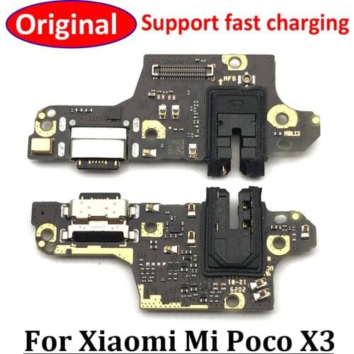 30PCS For Xiaomi Poco X3 NFC USB Charging Port Charger Dock Connector Flex Cable Board Replacement Parts