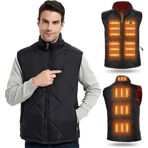 New 11 Heated Jacket Fashion Men Women Coat Clothes Intelligent USB Electric Heating Thermal Warm Clothes Winter Heated Vest