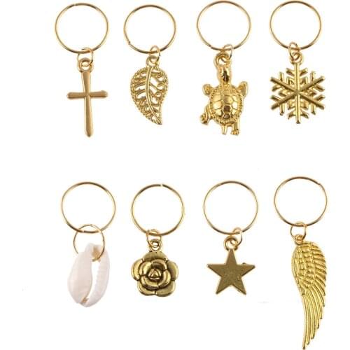 1 Pc Dreadlock Jewelry Alloy Hair Coil Dreadlocks Beads Metal Hair Cuffs Hair Rings Braiding Hair Pendants Decoration Clips