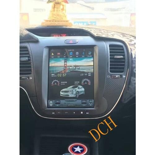 10.4'' Tesla Style Android 9.0 Car DVD GPS Navigation for KIA K3 cerato forte 2013 2014 2015 2016 auto manual AC px6 carplay