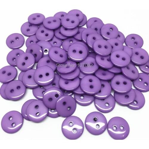 1000pcs Lilac Round Resin Buttons 1.1cm 11mm Sewing Accessories Garment Button For Scrapbooking Cardmaking Embellishments