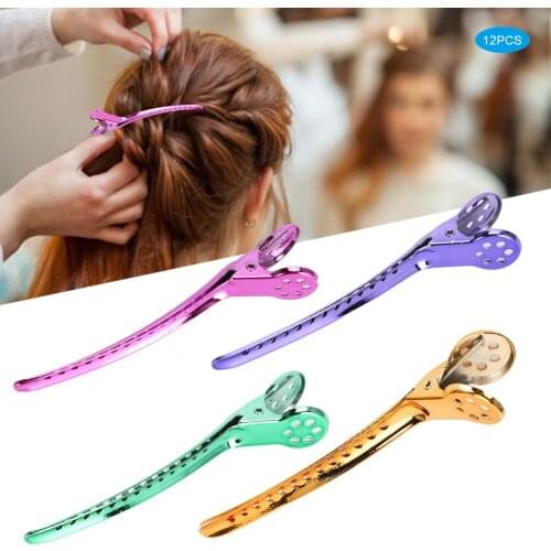12Pcs Ripple Duckbilled Clip Steel Clip Hairdressing Dedicated Hairstyle Pin Hair Styling Clamps DIY Hair Styling Tool Hairpin
