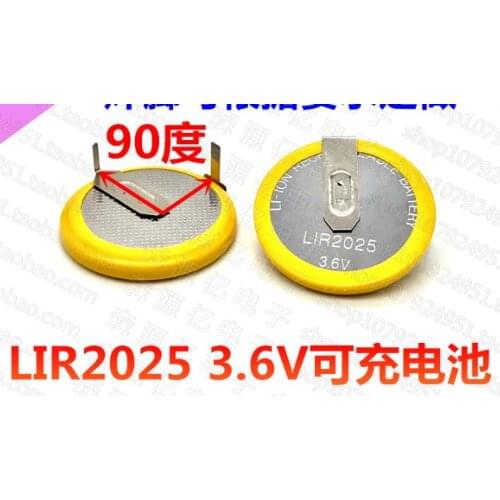 50pcs/lot LIR2025 Replacement Battery Remote Key FOB Auto Remote Keys Battery 3.6V lir2025