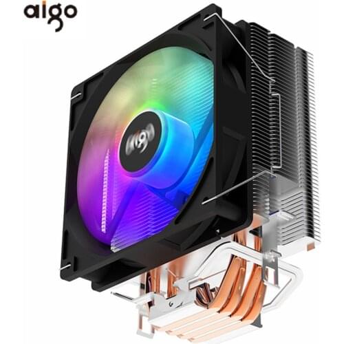 Aigo ICE400 4 Heatpipes RGB CPU Cooler Radiator Cooling silent 120mm 4PIN pwm fan Intel 1150 1155 1156 1366 X99 AM2/AM3+/AM4 AMD