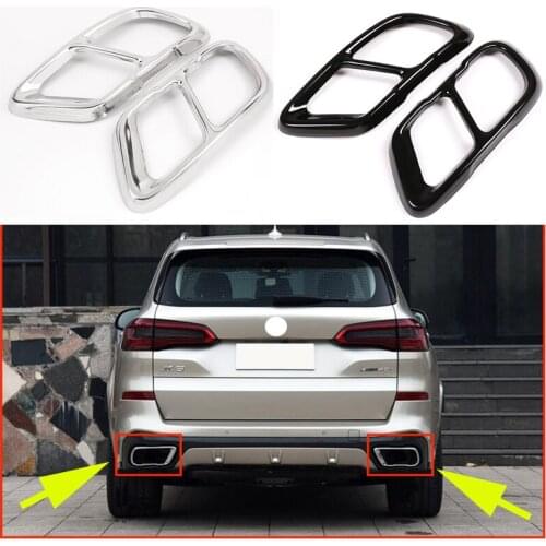 Car Stainless Steel Car Exhaust Pipe Cover Trim Accessories For BMW X5 G05 X7 G07 2019+ Model