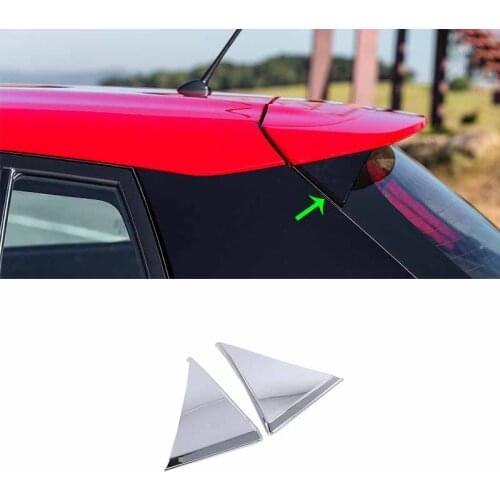 Car Accessories Exterior ABS Chrome Rear Window Side Triangle Corner Cover Trim For Toyota Vios/Yaris Hatchback 2019 Car-styling