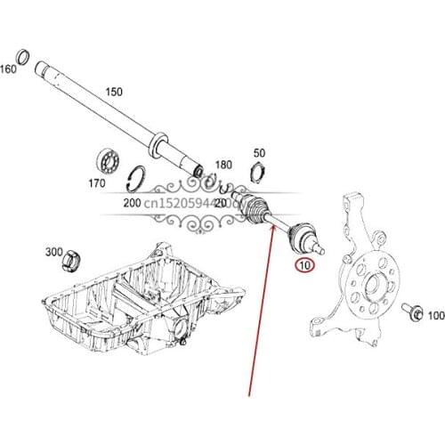 Car Left and right half shaft Front half shaft Front drive shaft Suitable for E 320 E 400mer ce de s-be nz2015 Drive shaft