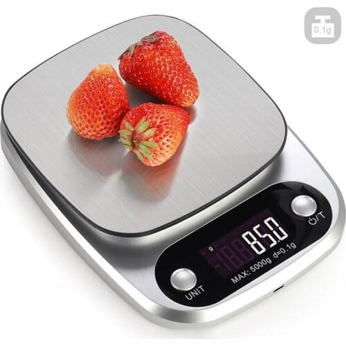 Household Kitchen Scale Electronic Food Scale Baking Scale Measuring Tool Stainless Steel Platform with LCD Display 1g