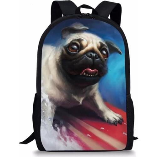 Kids School Bags Cute Teenager Travel Backpack Little Bulldogs print Pattern Primary School Toddler Backpack for Boys