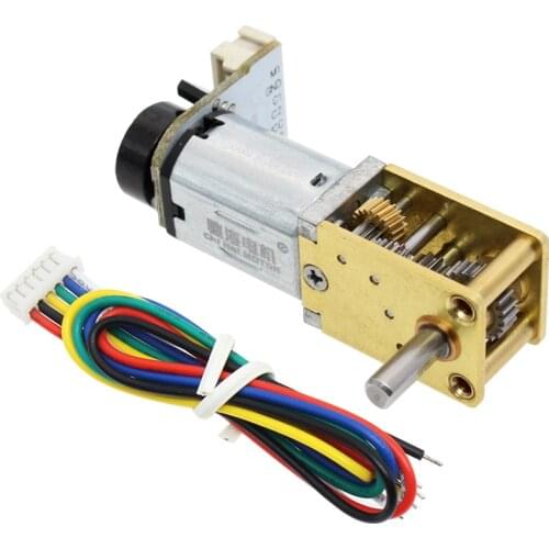 GW12-N20 Encoder ABHL DC 3V6V12V Micro Gear Motor Low Speed Electric Mini Reducer Worm Gear Motor