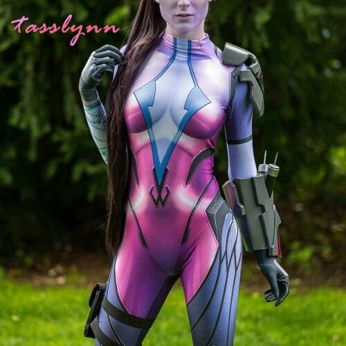 Game Overwatch Costumes Widowmaker Cosplay Costume Women Female Girls Suit Zentai Superhero Geek Girl Bodysuit Adults/Kids