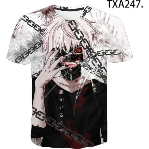 2020 Summer style Anime Tokyo Ghoul T Shirt Men Women Children Cool Tops Boy Girl Kids 3D T-Shirt Fashion Casual Tees Cool Tops
