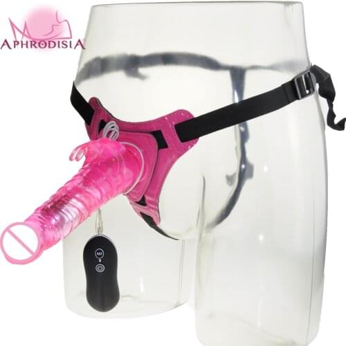 10 Speed Vibrating Super Dong Strap On kit, 8.5 inch Rabbit Dreams G-spot Dildos Harnesses kit, sex product for couples