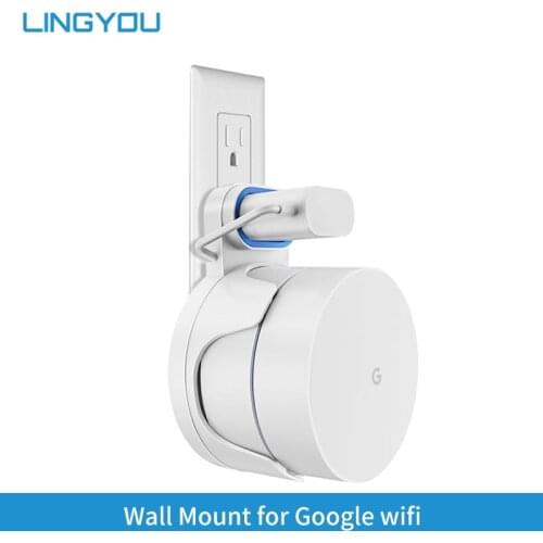 Wall Mount Bracket for Google WiFi Accessories for Google Mesh WiFi System and Google WiFi Router Without Messy Wires or Screws