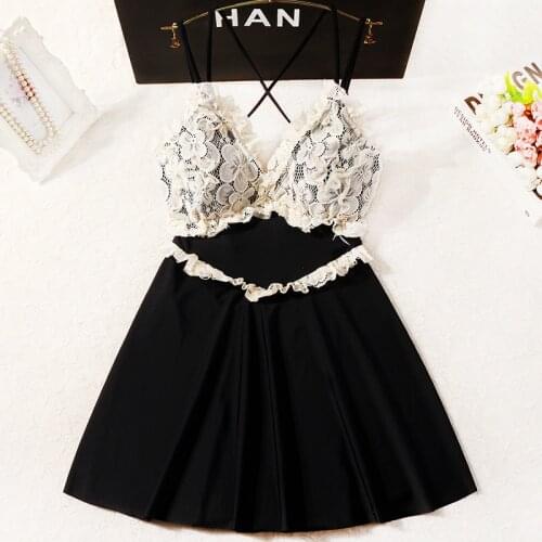 2021 New Women Patchwork One Piece Swimwear Lace Swim Beach Dress Sexy Swimming Beachwear Female Swimsuit Bathing Suit Swimdress