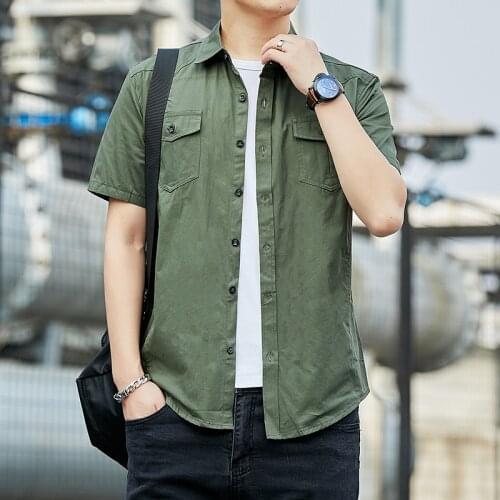 QINGQISHI Mens Casual Shirts