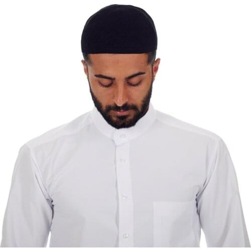 Gorro Beanie Turkish Muslim Islamic Kufi Taqiya Takke Peci Skull Cap Prayer Hat With Solid Colours Bobble Stretchable