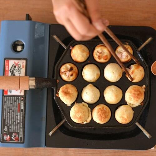 14 Cavities Takoyaki Pan Takoyaki Maker Octopus Small Balls Baking Pan Home Cooking Tools Kitchenware Supplies