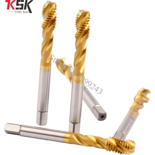 10PCS M10 HSS Tap Spiral Flute Machine Tap M10X1 M10X1.25 M10X1.5 Right Hand Thread Metric Tap Tool for stainless steel