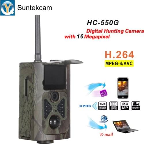 Suntekcam HC-550G 3G SMS MMS Hunting Camera 16MP Game Camera IP65 Waterproof Wildlife Trail Camera 0.3s Trigger Photo Trap