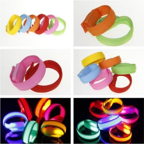 LED bracelets flashing wrist band for event party decoration glowing bracelet running gear LED lights wrist ring 300PCS