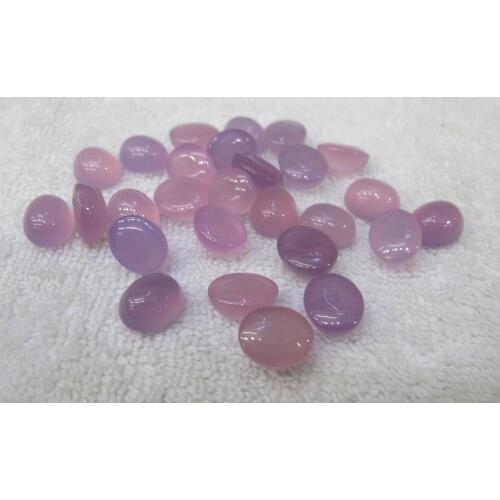 High Quality Natural Purple Agat e Carnelian Oval Shape Bead Cabochon 8x10mm Natural Gem Stone Jewelry Ring Cabochon 10pcs/lot