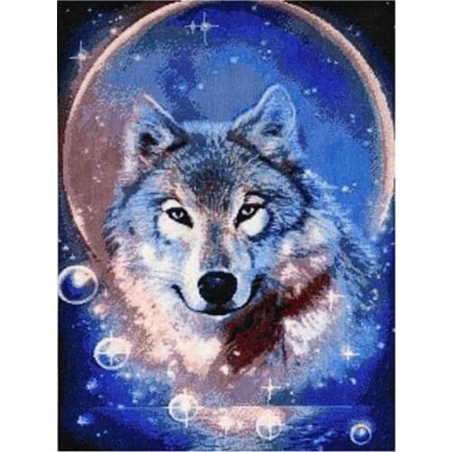 YIKEE diamond painting wolf，cross stitch diamond,diamond mosaic paintings Y685
