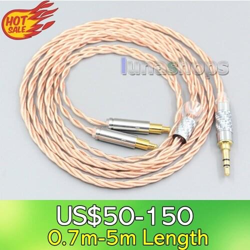 LN007196 OCC Shielding Coaxial Earphone Cable For Audio Technica ATH-ADX5000 MSR7b 770H 990H ESW950 SR9 ES750 ESW990