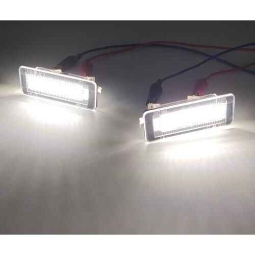 1Pair 18SMD LED License Plate Number Light Lamp Error Free For Benz Smart Fortwo Coupe Convertible 450 451 W450 W453