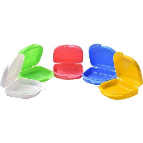 1pc Dental Retainer Denture Storage Box Partial Denture Case Orthodontic Small Teeth Box PP Box Denture Tray Box Teeth Container