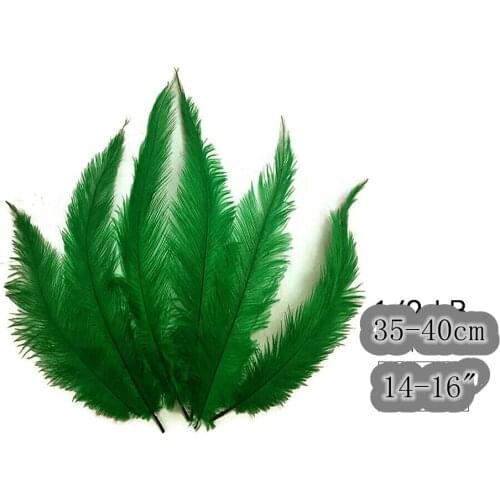 Price Of 100PCS Deep Green Dyed Mini Spads Ostrich Wings Feathers For Halloween Birthday Party Wedding Decorations Plumes Plumas
