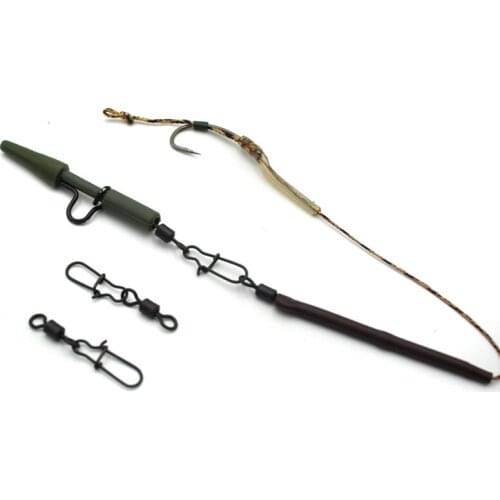 20Pcs Carp Fishing Accessories Rolling Swivel Hook Snap Connector Pin for Carp Rig Bearing Rolling Swivel Hook Fishing Snap Clip