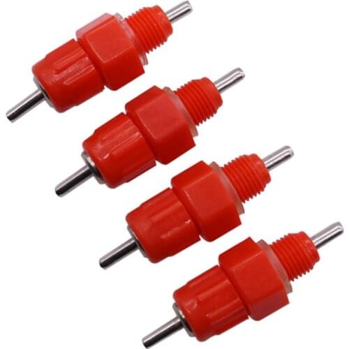 4 Pcs Steel Feeding Chicken Water Cups Nipple Chicken Drinkers Waterer 360 Angle Poultry Supplies Poultry drinking water