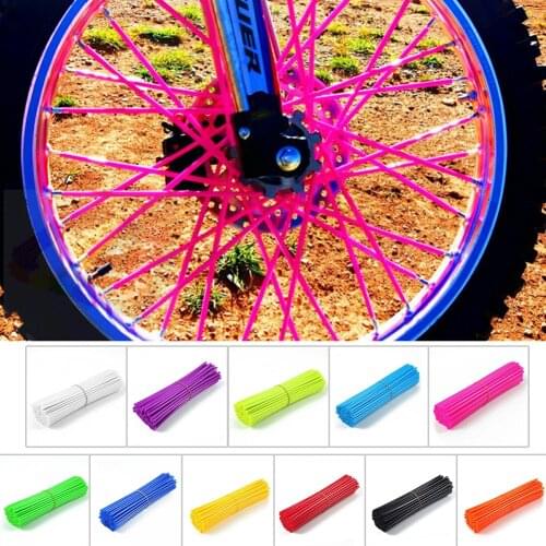 72pcs MTB Wheel Rim Spoke Shrouds Skins Covers Mountain Bike Cycle Road Wheel Rim Spoke Shrouds Skins Covers For KAWASAKI KTM