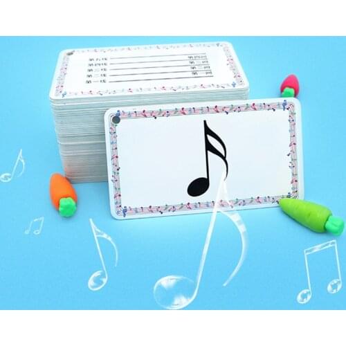 96pcs/set High Quality Waterproof Musical Notation Cards PVC Note Cards Music Teaching Tools