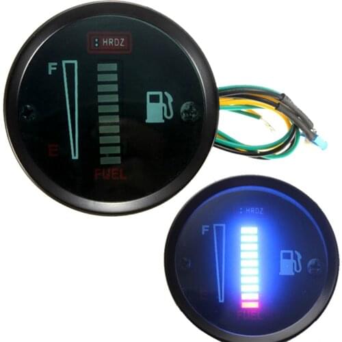 Automobile Motorcycle Modified Fuel Meter LED Display Fuel Level Gauge Automobile Motorcycle Universal 52MM 12V DC Boat Truck RV