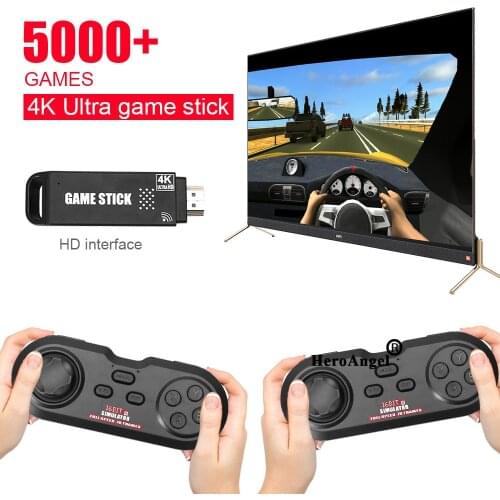 4K HD Output USB Wireless Gamepad Mini Handheld TV Video Game Console Built in 5000+Classic Games Portable Retro Game Controller