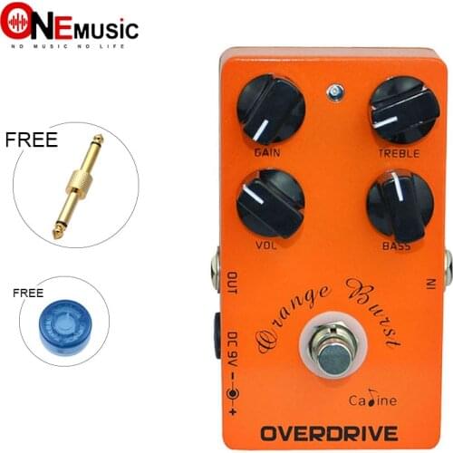 Caline CP-18 Orange Overdrive Pre AMP Electric Guitar effect Pedal with Free Connector