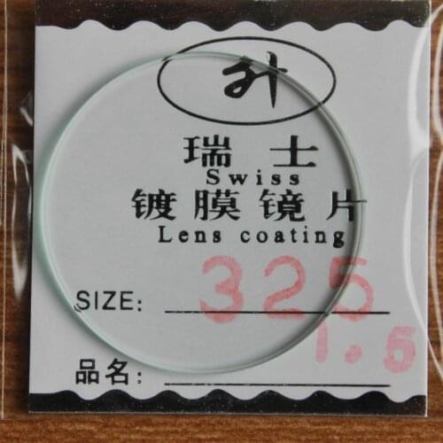 Freeshipping New flat glass watch crystal diameter 32.5 mm Thick 1.5mm