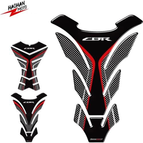 For Honda CBR 250RR 600RR 900RR 1000RR 650F 500R Fireblade Tankpad 3D Carbon-look Motorcycle Tank Pad Protector Decal