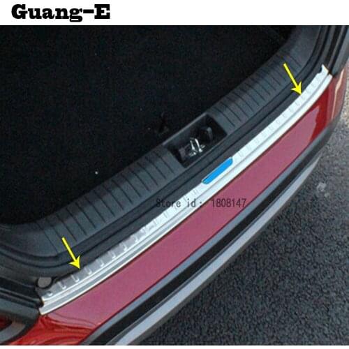 For Hyundai Kona Encino Kauai 2017 2018 2019 2020 car external rear bumper protection trunk trim frame cover plate pedal 1pcs