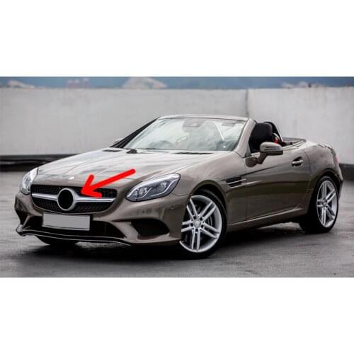 For Mercedes r172 Matte Black Grill Star Emblem Front Grille Badge SLK/SLC Class 2011-2021 Aftermarket A0008171016